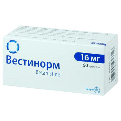 Світлина Вестінорм таблетки 16 мг №60